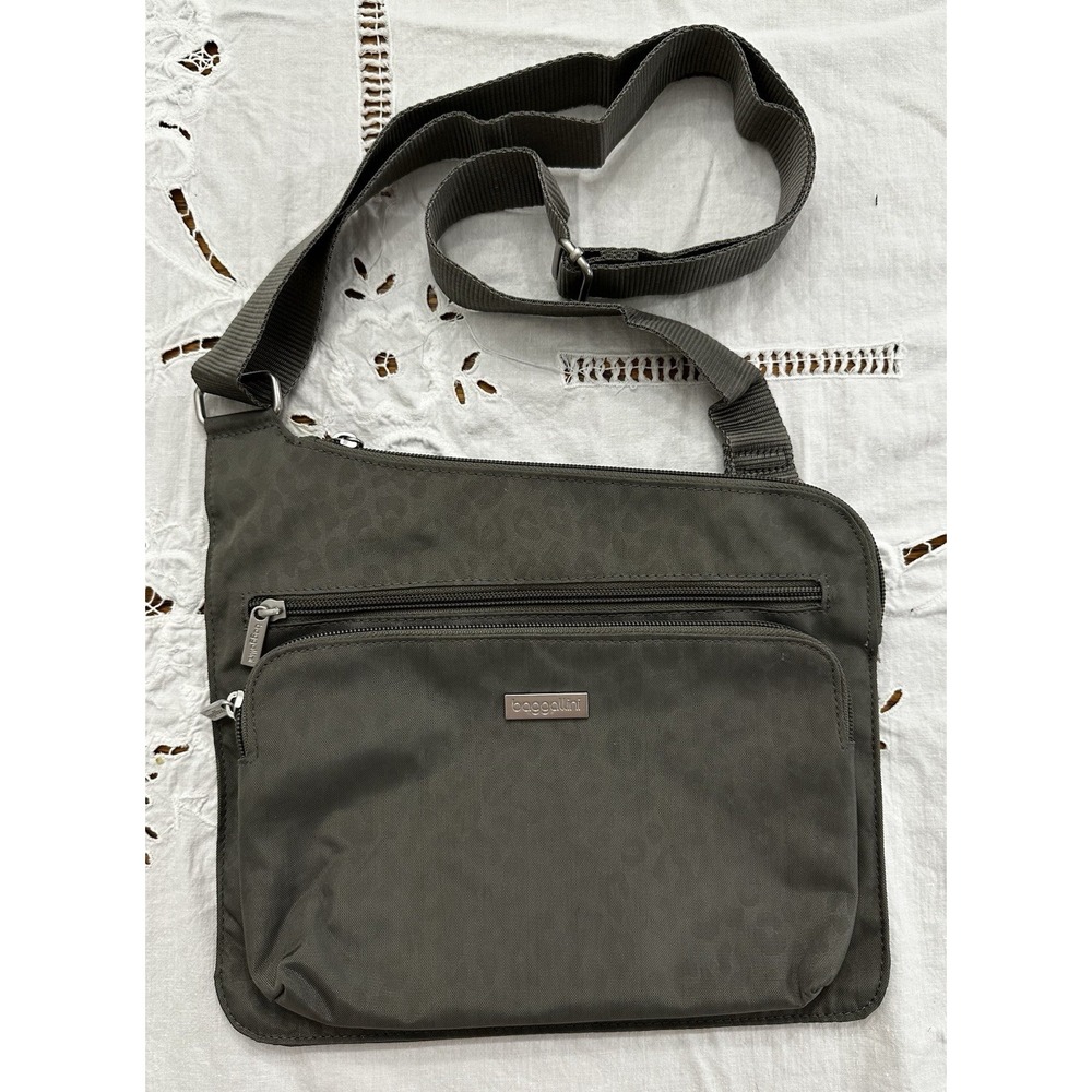 *BAGGALINNI* HP Bagg MM Crossbody Bag Gray Cheetah Leopard Water Resistant